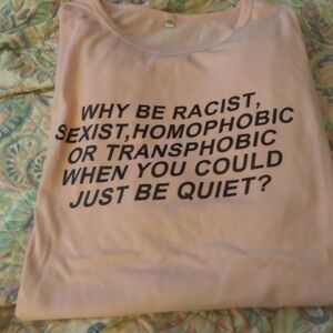 Empowering Message Light Pink Tee